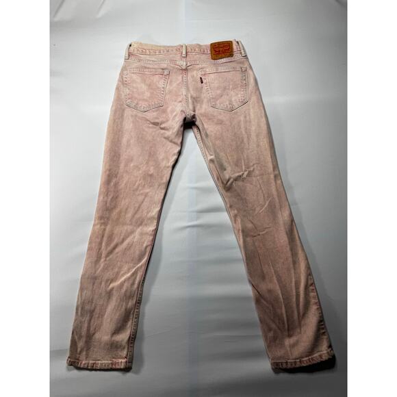 Levi's 511 Men's Slim Fit Straight Leg Pink Denim Jeans - Size 33x29 - Picture 2 of 7
